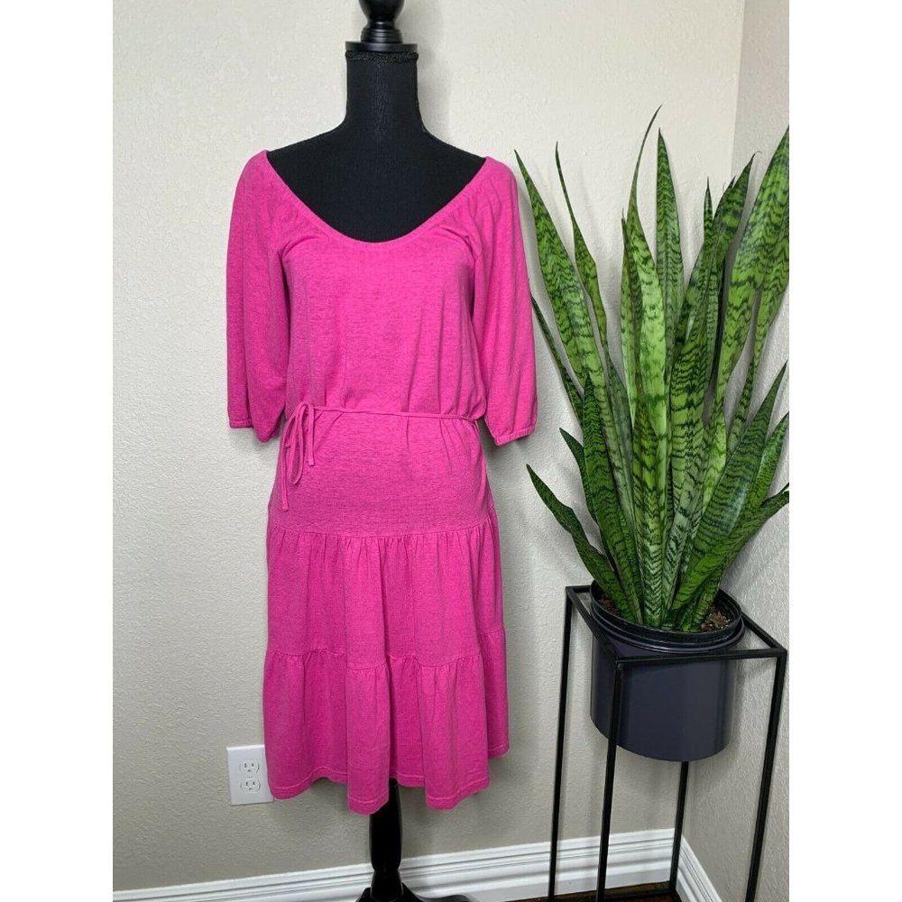 gramicci greenicci women's hemp dress pink medium